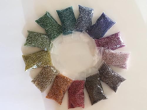 Miniatura 10 de Tamaño de las cuentas de semillas 110 50 gr  1.76 oz (rojo cereza Trasluscent)