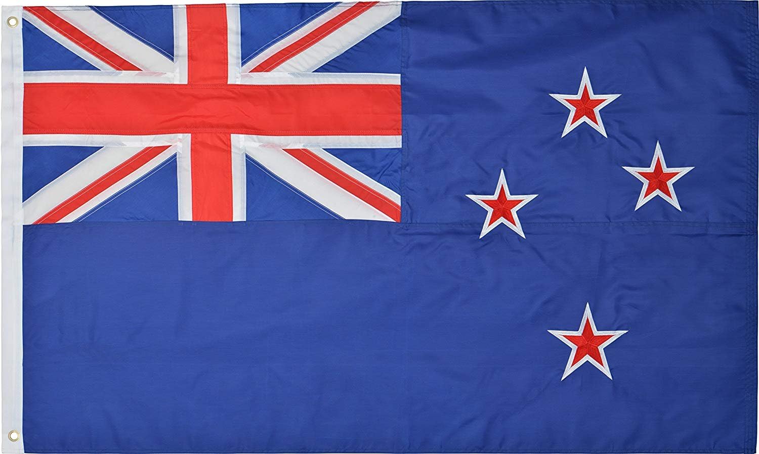 New Zealand 3' x 5' Ft 210D Nylon Premium Outdoor Embroidered Kiwi Flag