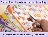 Vista 5 de Party Hearty Juego de mesa de bingo del alfabeto y número, ABC y 123 para niños de jardín de infantes y preescolares que aprenden a leer, 2