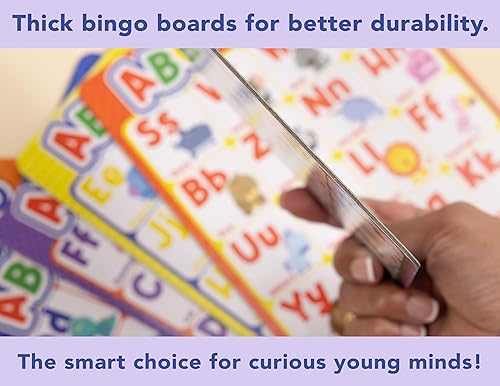 Miniatura 5 de Party Hearty Juego de mesa de bingo del alfabeto y número, ABC y 123 para niños de jardín de infantes y preescolares que aprenden a leer, 2