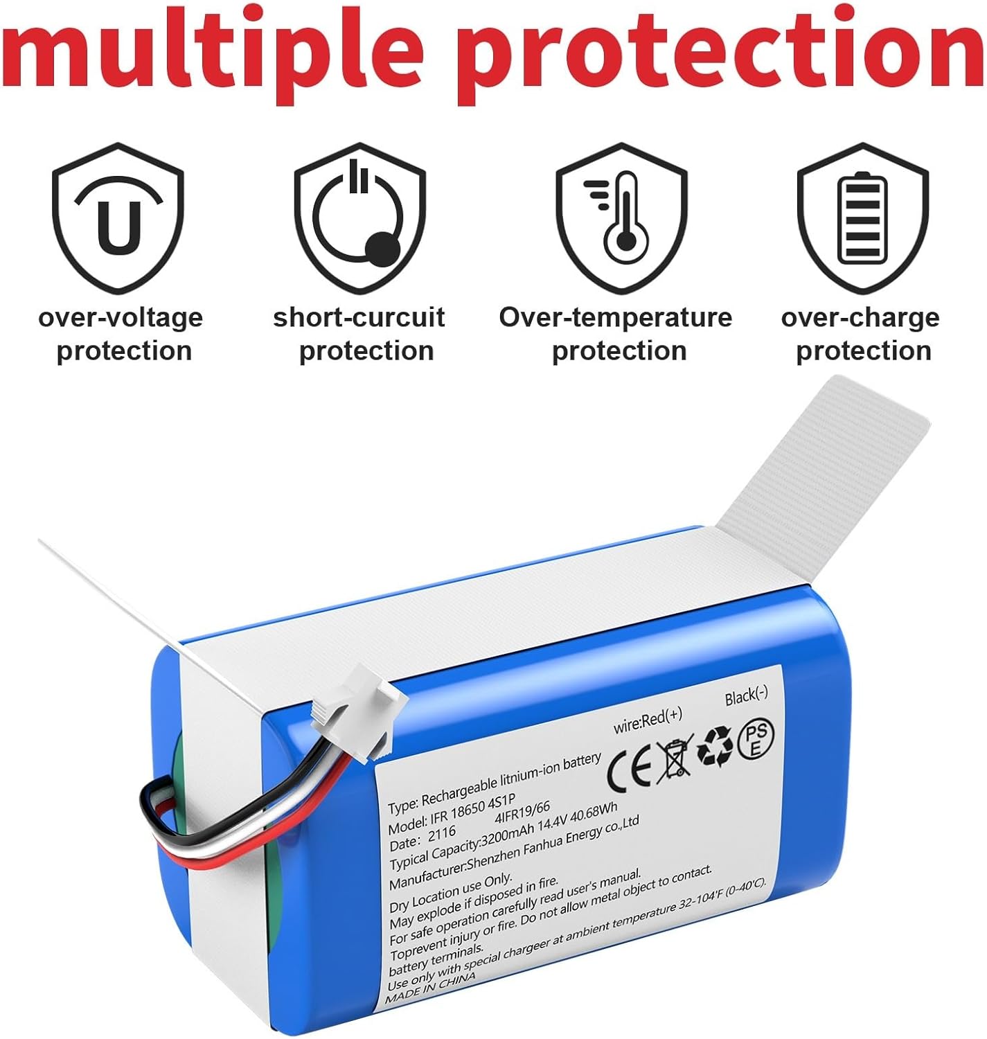 Vacuum Cleaner Lithium Battery,Compatible with eufy G40 G30 11S Plus/MAX(2800mAh)