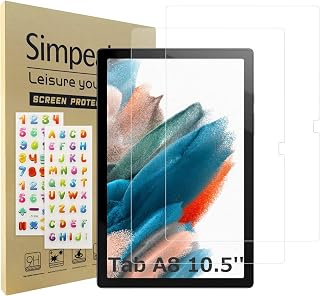 Simpeak 2-Pack Screen Protector Compatible with Samsung Galaxy Tab A8, Tempered Glass Screen Film Guard, Easy Installation [9H Hard] [Anti-Fingerprint] [Bubble Free]