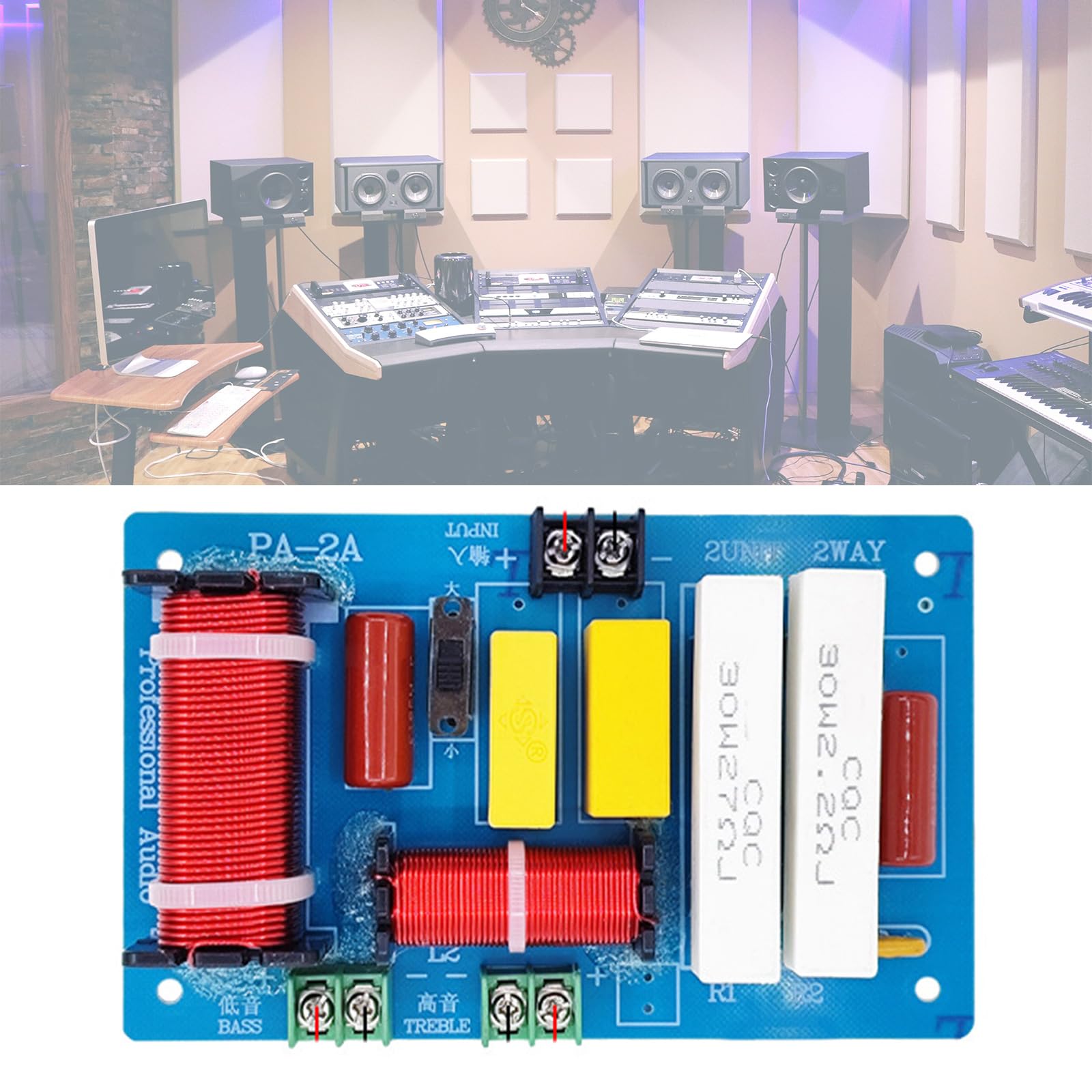 HiFi Sound Speakers Crossovers 2 Way Treble/Bass Frequency Dividers for HiFi Sound Systems