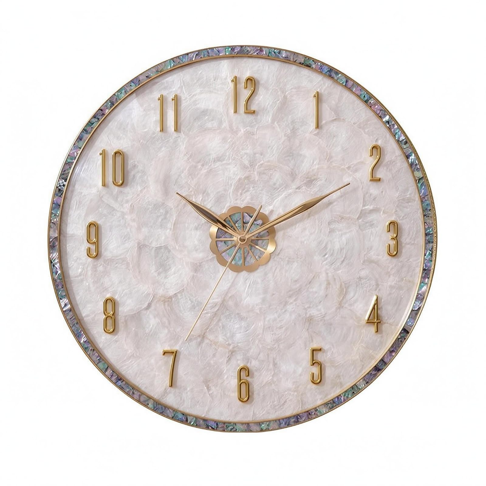 Horloge murale ronde laiton rockible pour habiller un mur vide sans l'alourdir