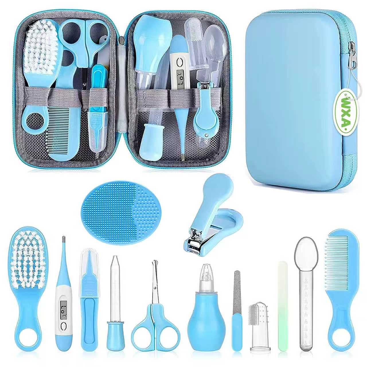 WXABaby Healthcare and Grooming Kit,Baby Essentials for Newborn,Portable Baby Safety Care Set for Boys Girls(18 in 1）