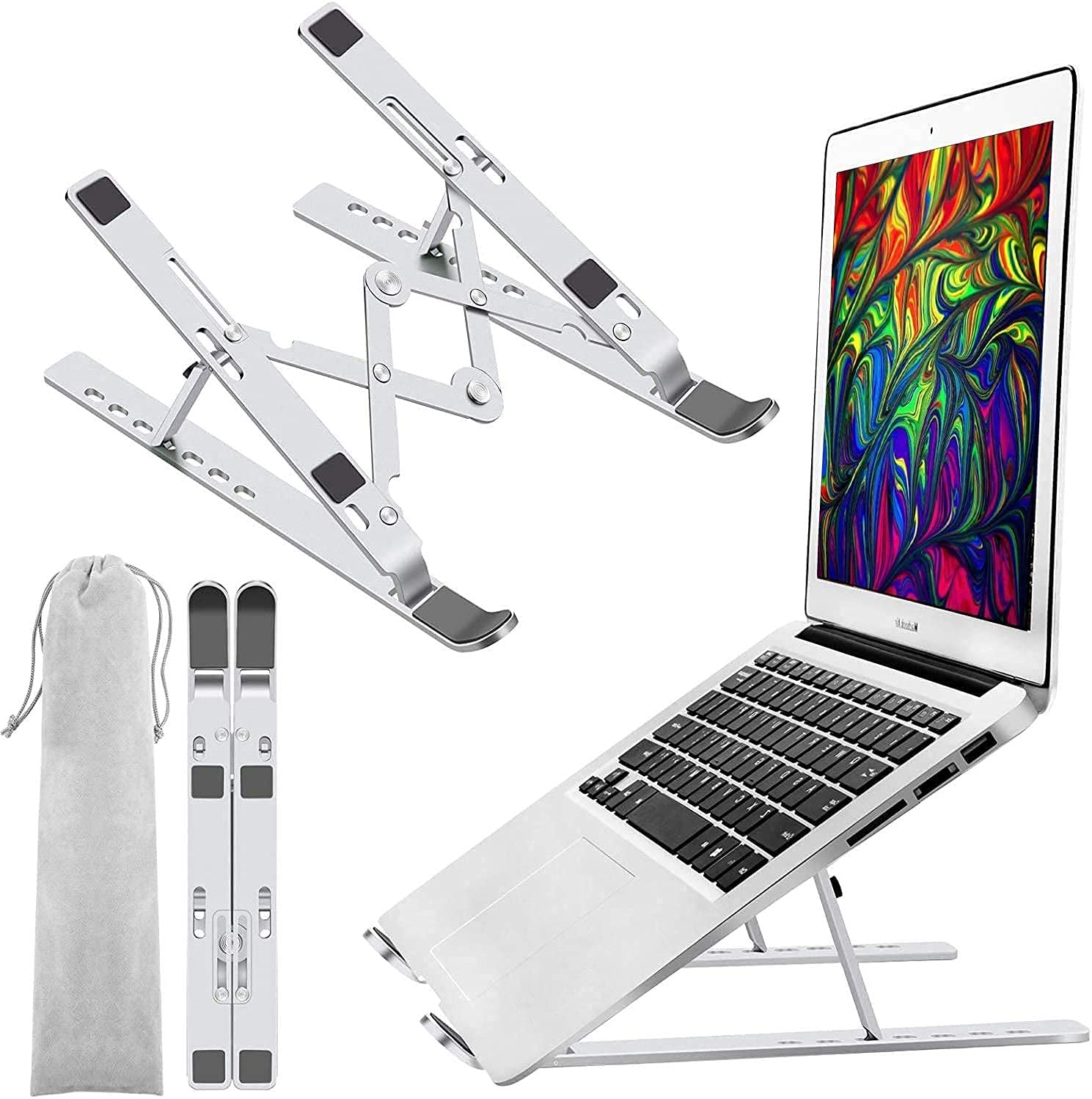 See full amazon price history chart for Laptop Stand Adjustable, Portable and Foldable | Suitable for Office Work, Students Online Classes and Study | Aluminum Stand for Laptop, Tablet, Android Phone, iPhone | (1) Laptop Stand Adjustable, Portable and Foldable | Suitable for Office Work, Students Online Classes and Study | Aluminum Stand for Laptop, Tablet, Android Phone, iPhone | (1) (B09B676KQF) Amazon Price History, Amazon Price Tracker
