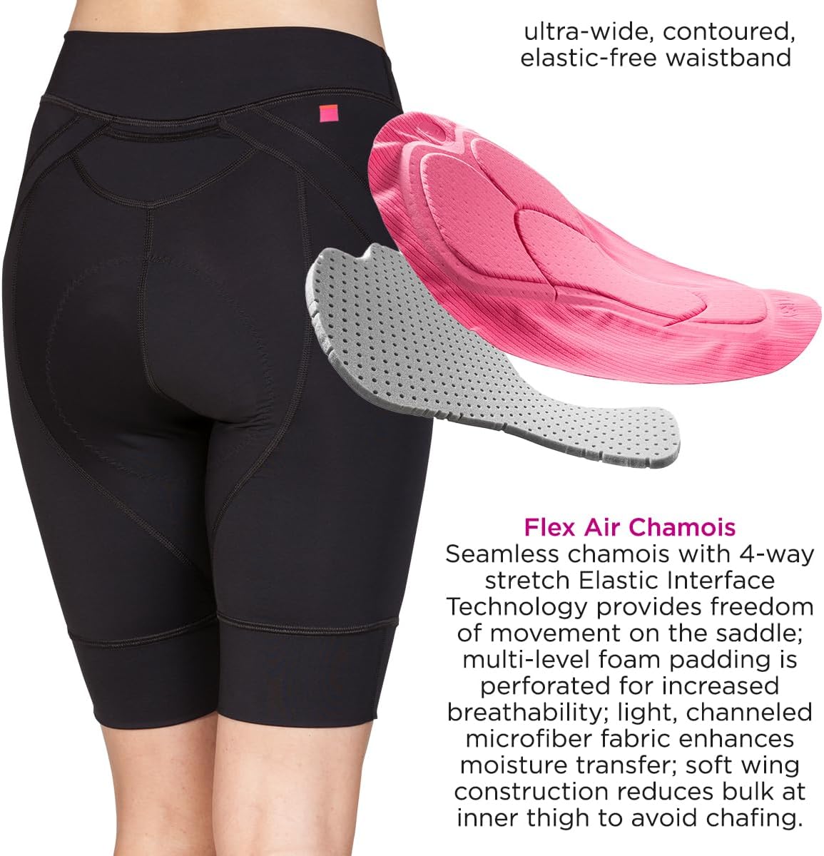 Terry Bike Shorts Women Padded, Euro Shorts High Waisted Compression Cycling Shorts for Women with Padding Endurance Riding - Image 3