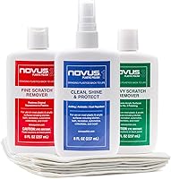Vista 1 de NOVUS -PK1-8 Plastic Clean & Shine #1, removedor de arañazos fino #2, removedor de arañazos pesado #3 y paquete de esmaltes Botellas de 8 onzas