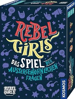 KOSMOS 682477 Rebel Girls, Das Spiel der außergewöhnlichen Frauen zum Buch „Good Night Stories für Rebel Girls“, kooperatives und informatives Kartenspiel ab 8 Jahren