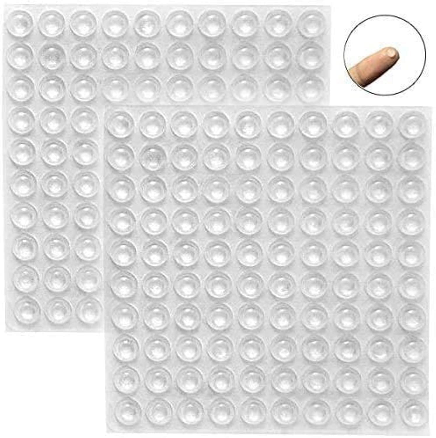 UniShop Self Adhesive Rubber Bumper Feet Pads, (9 x 3mm, 200 Pieces, Clear)