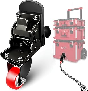 Upgraded Steel Construction Front Wheels, Heavy-Duty Packout Caster Wheel kit fit for Milwaukee Packout Rolling Tool Box, Flip up Packout Caster Wheel Kit, 200 Lbs Capacity