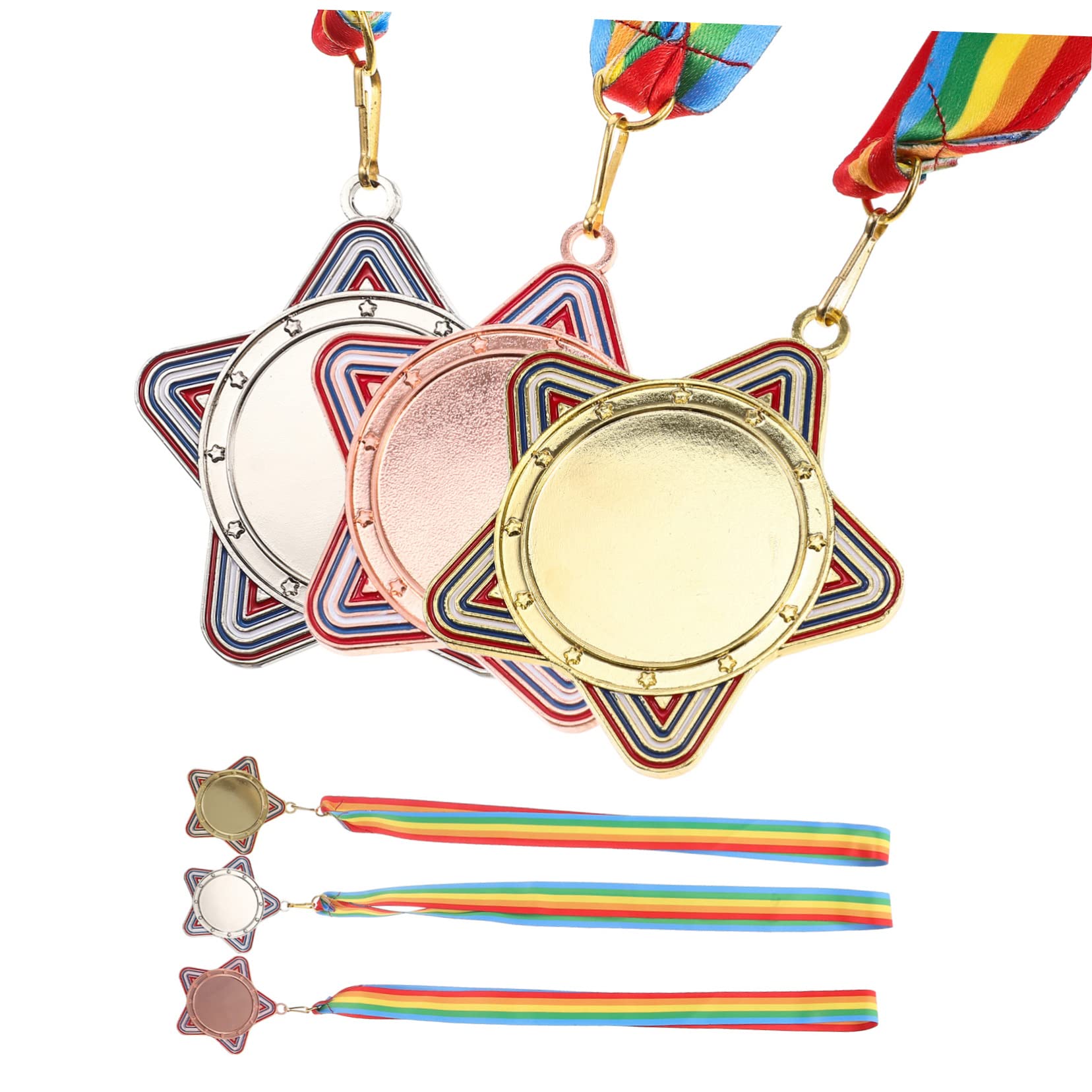 BESPORTBLE Niños 6 Piezas Medalla Infantil Medallas De Futbol Medallas para Premios Reemplazo De Red De Trampolín Premios De Futbol Infantil Premios 1er Lugar Niño Colocar Universal Aleación