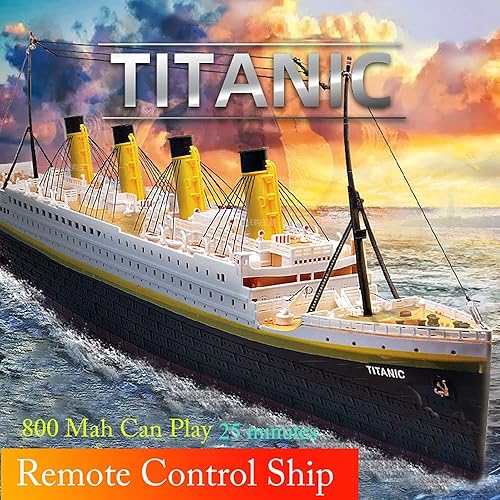 Miniatura 2 de Barco RC Control Remoto 1325 Titanic Sea Grand Crucero Barco Alta Simulación RC Modelo de Regalo Barco de Carreras de Barcos Exhibición