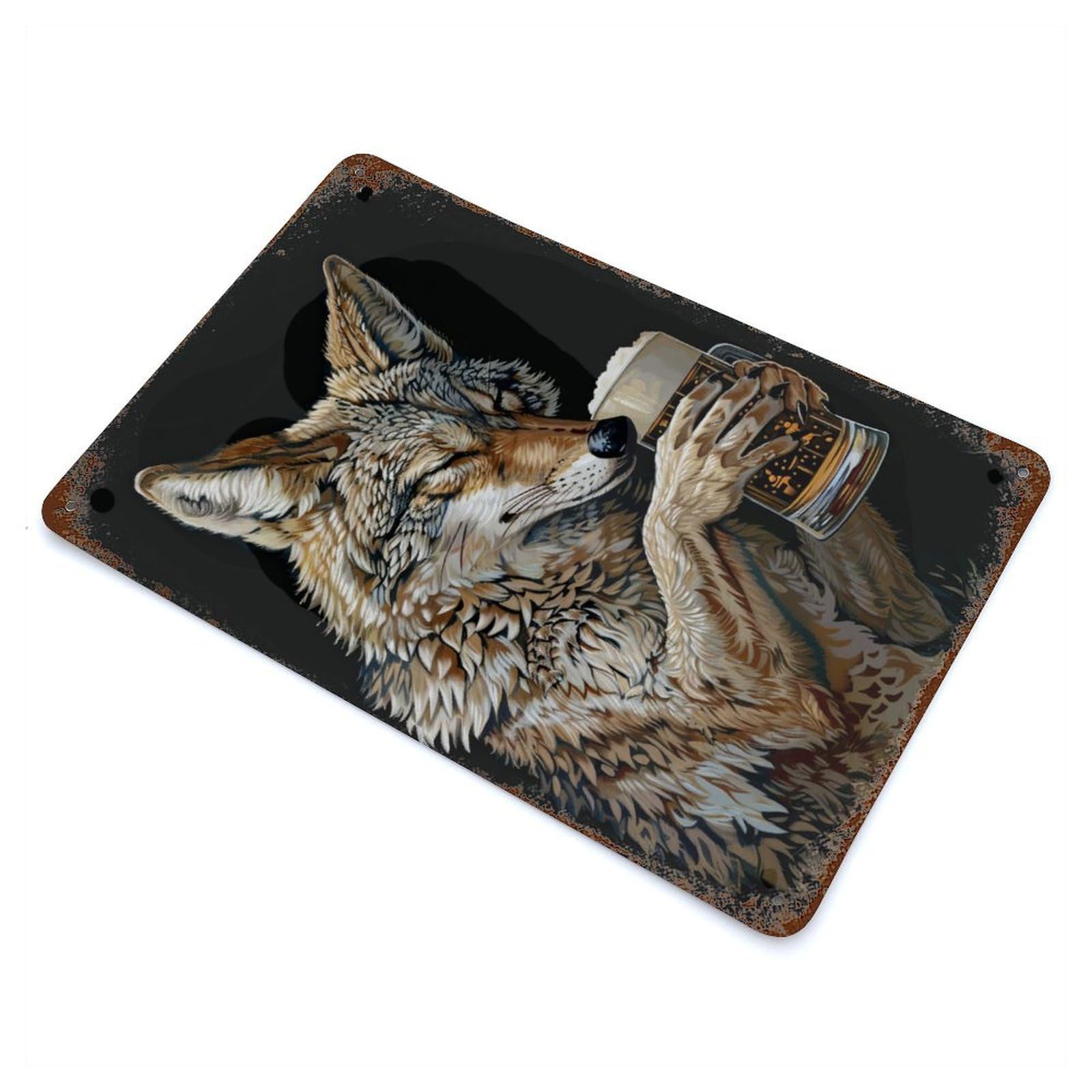 Coyote Beer Decorative Tin Sign 11.8"x7.9", Retro Wall Decor for Living Room, Hallway And Home Decor