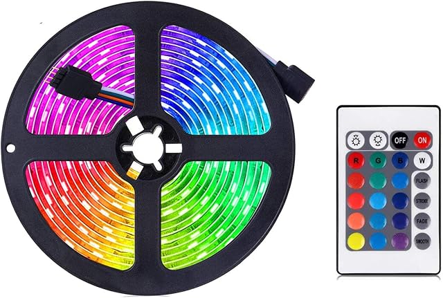 LED Strip Lights, LED Strip Colour Changing LED Fairy,RGB Light Strip Set with Remote Control Ideal for Room, Home, Kitchen, Parties (2m)