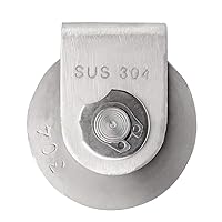 Vista 2 de Tipo de bloque de polea U de una sola rueda Bloque de polea de rodamiento duplex 304 Carga lisa de acero inoxidable 880lb/400Kg para manipulación