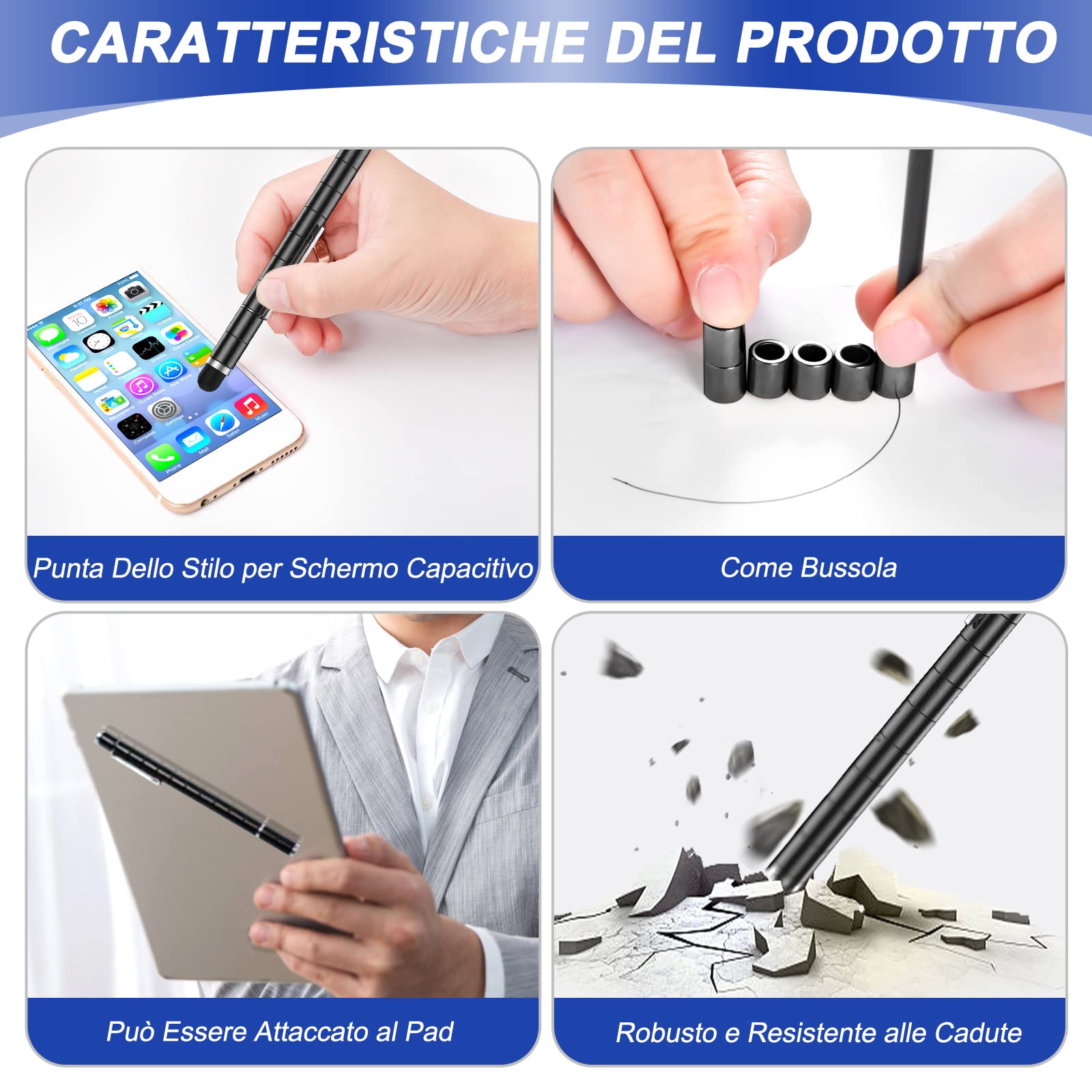 Divertente Penna Antistress Regalo Uomo - Uniche Idee Regali Creativo Compleanno per Lui, Novità Regali Uomo Natale Pasqua Anniversario San Valentino, Gadgets per Scrivere e Alleviare lo Stress