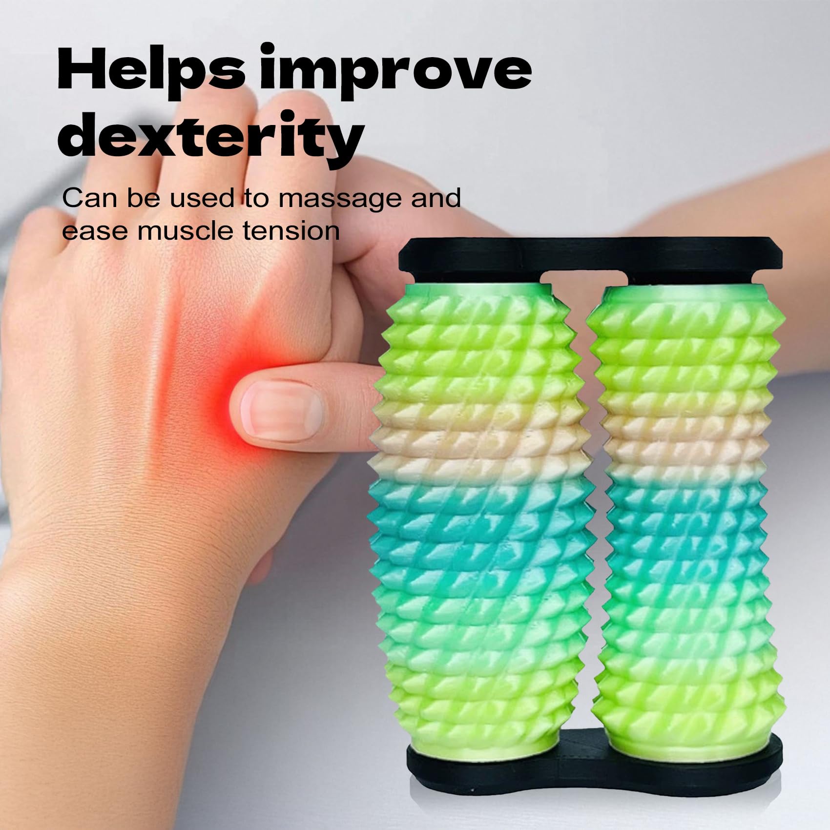 Handheld Fidget Toy with Tactile Spikes for Adults, Help Relieve Stress, Anxiety, Tension, Promotes Focus, Promotes Focus and Portable Design (): Green