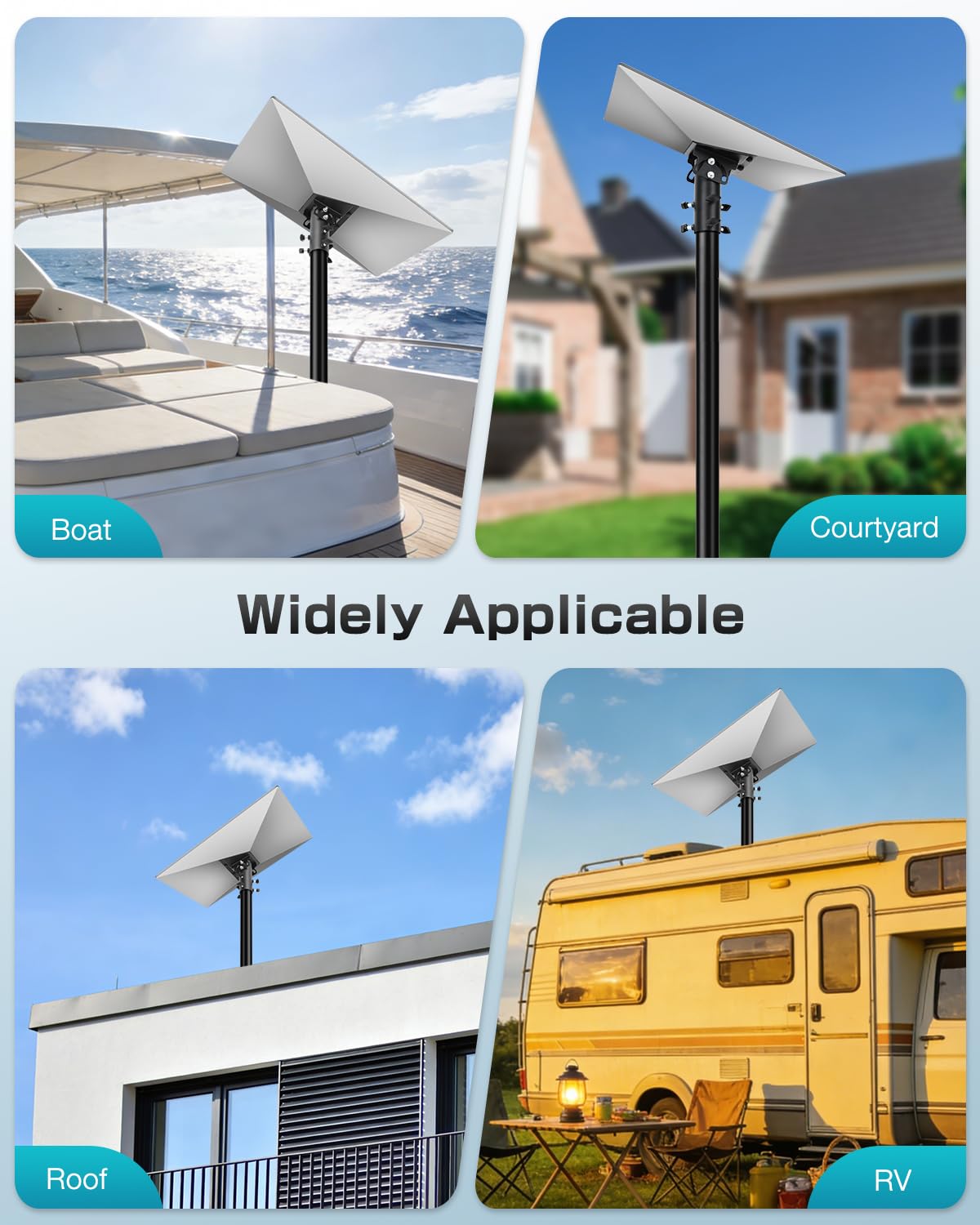 PAIRIER Adaptador de tubo para Starlink Gen 3, kit de montaje, Soporte, compatible con la antena parabólica estándar Starlink V3