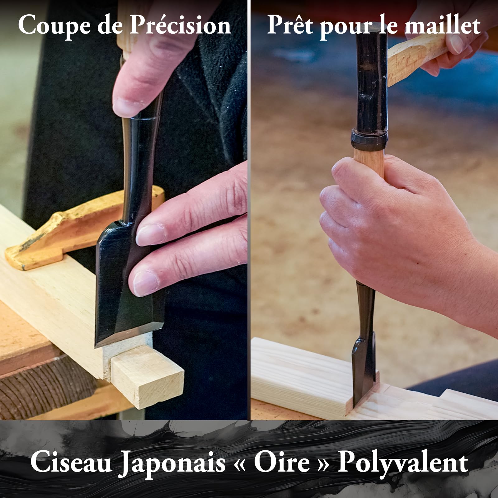 SUIZAN Ciseau à Bois Japonais 36 mm – Oire nomi Professionnel Outil de Menuiserie