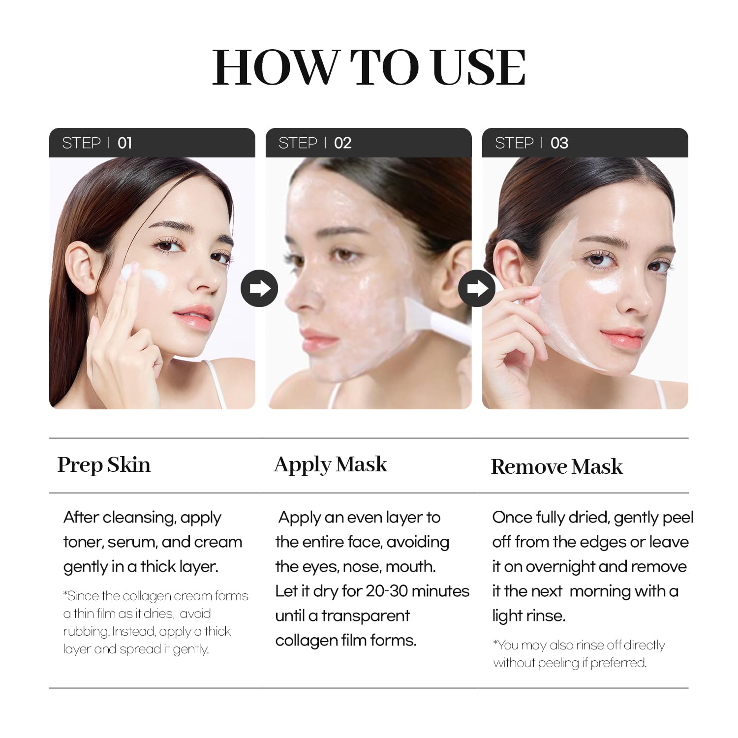 AROCELL Super Collagen Wrapping Facial Mask 50g – Korean Peel Off Face Mask Pack with Collagen Film Care | Hydrating, Firming & Elasticity Boosting Exfoliating Skincare - Image 9