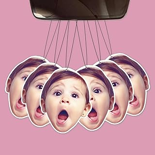 6pcs Custom Car Air Freshener with Picture Photo Logo - Double Sided Print - Personalized Gifts for Valentine's Day Birthday Anniversary