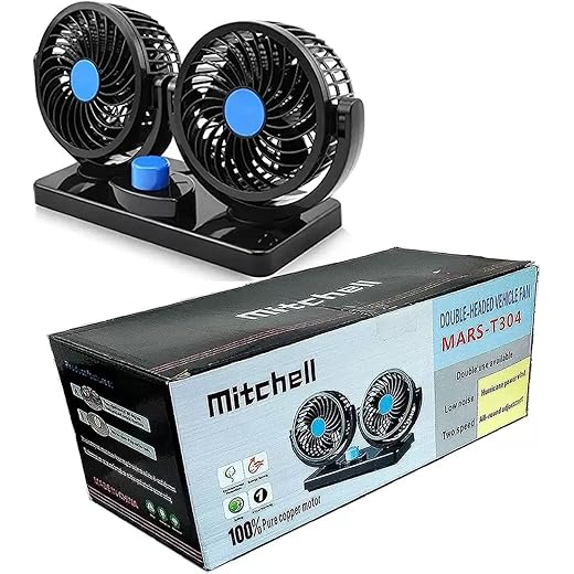 SellRider Copper motor Car Fan Mitchell 12V DC Electric Car