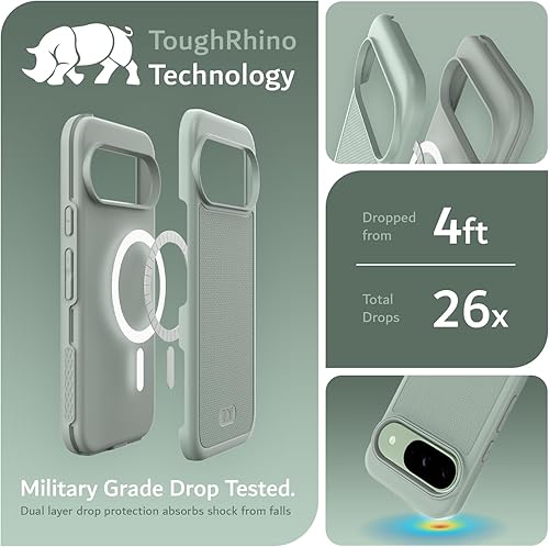 Vista 54 de TUDIA MergeGrip - Funda para Google Pixel 7a 2023, [probada en caídas de grado militar] borde elevado para protección de pantalla y cámara, doble