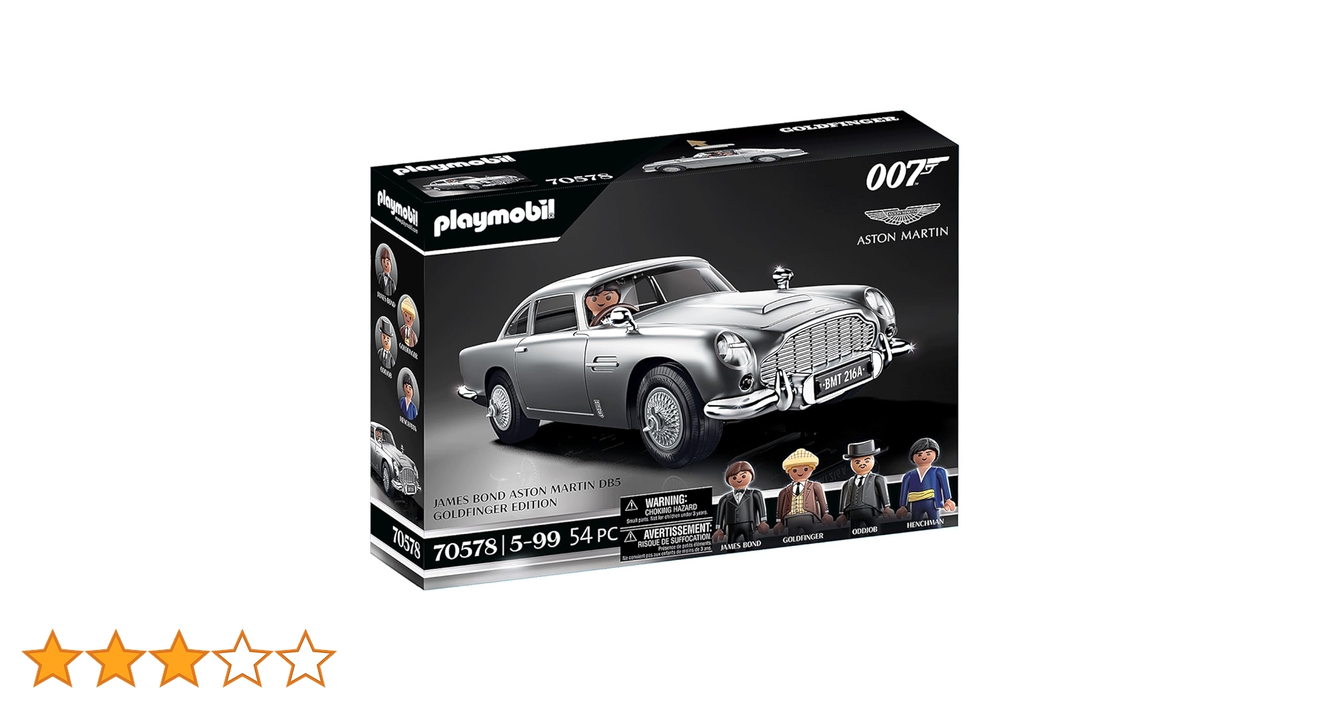 playmobil 70578 アストンマーチン　007 ボンドカー Amazon.co.jp: プレイモービル 『007』ゴールドフィンガー
