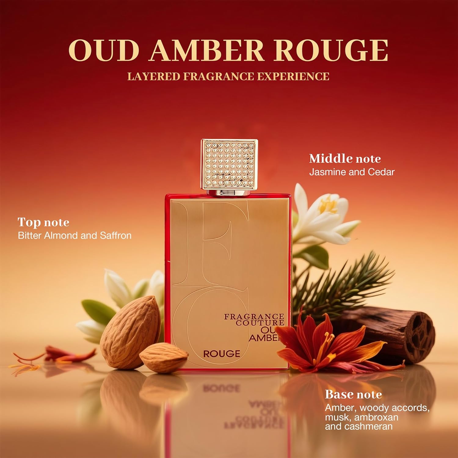 Men's Cologne Gift Set 4 Pack Oud Amber Seris - 3.4 Fl Oz Each | Vanilla Bourbon, Leather & Amber Floral Fragrance | Luxury Eau de Toilette - Image 8