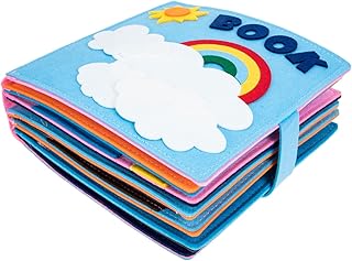 Totority 4 Peças Livro De Feltro Infantil Placa Ocupada D Livro De Feltro Cognitivo Brinquedos De Animais Para Crianças Brinquedo De Banho Para Bebês Livro Macio Livro De Atividades De