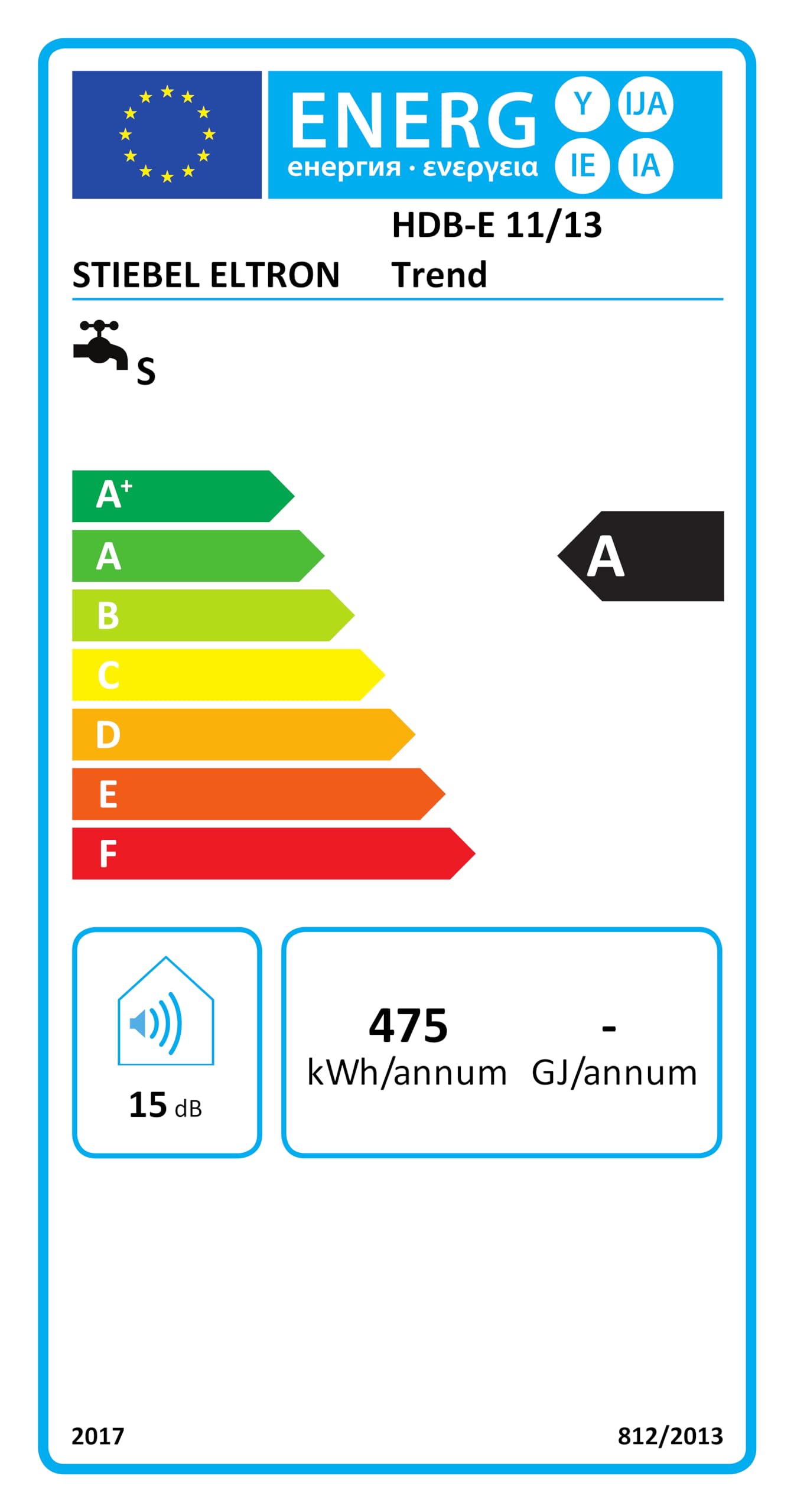 STIEBEL ELTRON Najnowsza generacja elektronicznego podgrzewacza wody HDB-E 11/13 Trend, energooszczędny dzięki technologii 2i, regulacja żądanej temperatury, 204208