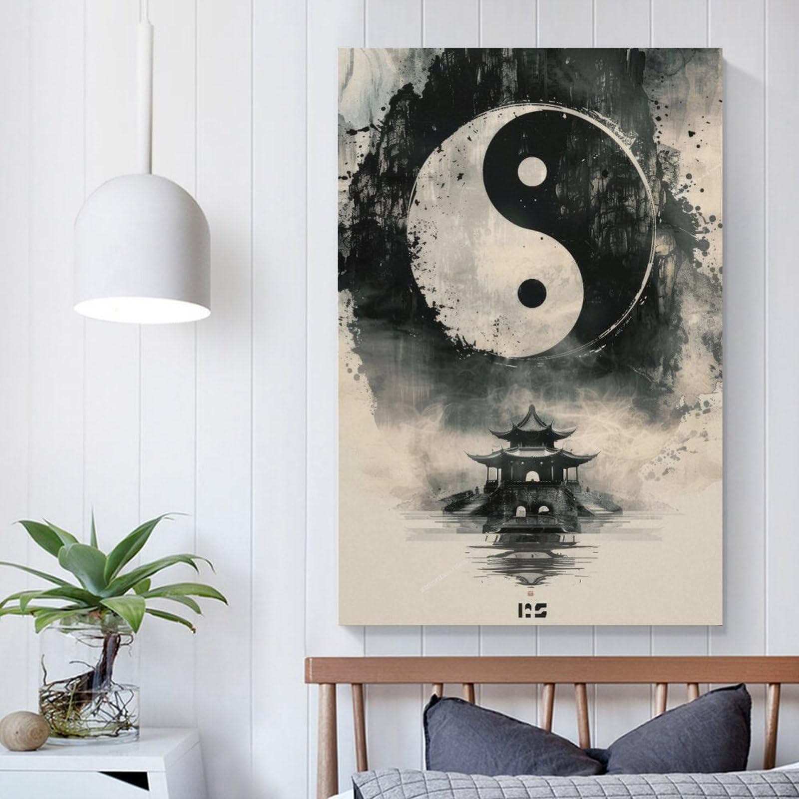 Poliuaws Unframe-Yin Yang Temple Yin Yang Temple Poster Wall Art Picture Painting Poster Canvas Print Posters Artworks Room Decor Gifts From Kids 24X36inch(60X90cm)