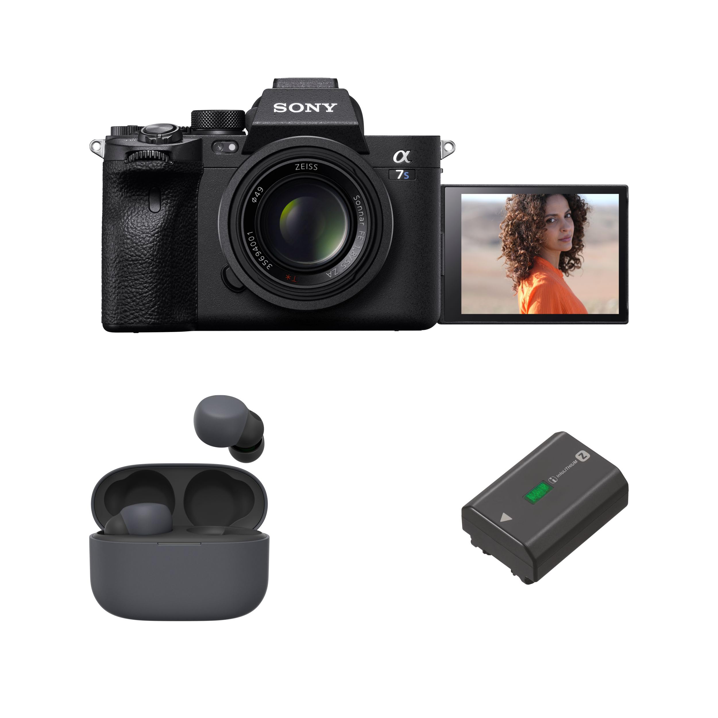 Sony Alpha 7SM3 Full-Frame Camera Body with Wireless Earbuds (WF-LS900N) & Rechargeable Battery (FZ100) | 4K 120P | 4:2:2 10 bit | ISO 40-409600 | High Dynamic Range | Videographers & Creators - Black (B0DGG7N4YK) Amazon Price History, Amazon Price Tracker
