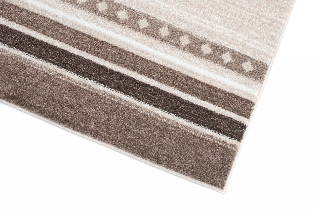 Tapiso MAROKO dywan z krótkim włosiem, melanż, wzór gwiazdy, beżowy, brązowy, do salonu, sypialni, pokoju młodzieżowego, Ökotex 200 x 290 cm