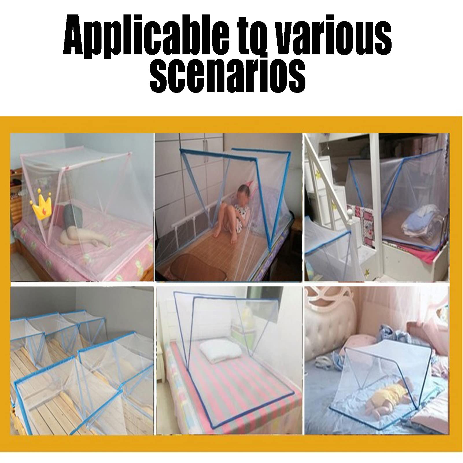 Mosquitera Plegable Ultraligera para Playa, Cama de Viaje, fácil instalación y Plegado, para Adultos, sin Fondo, para Dormir, mosquitera para Exteriores, Gris, 160 x 190 cm.