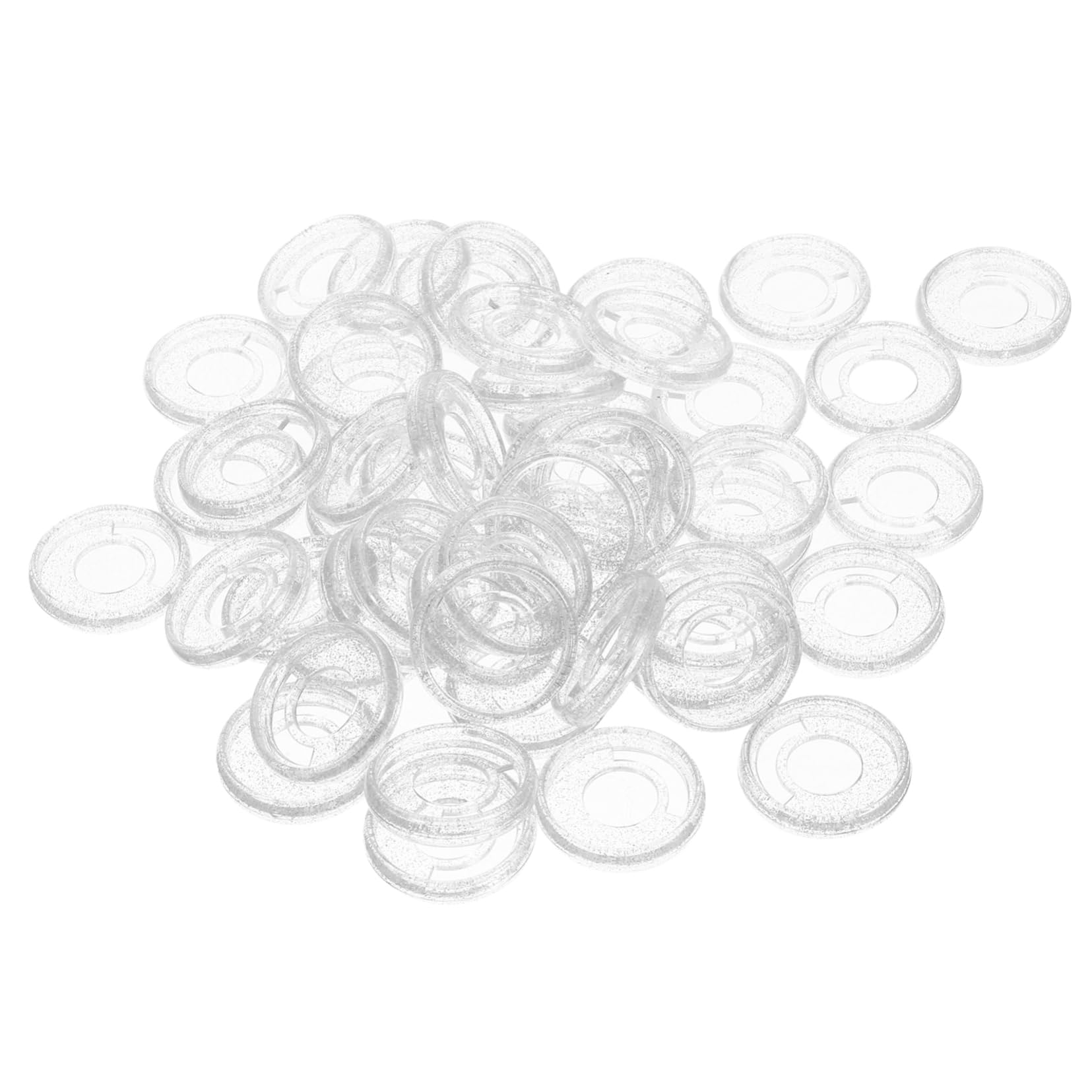 Lurrose 250stücke Kunststoff-binder Discs Für Notizbücher Erweiterungsringe Mit Glitzerndem Transparentem Finish Für -planer Und Lose