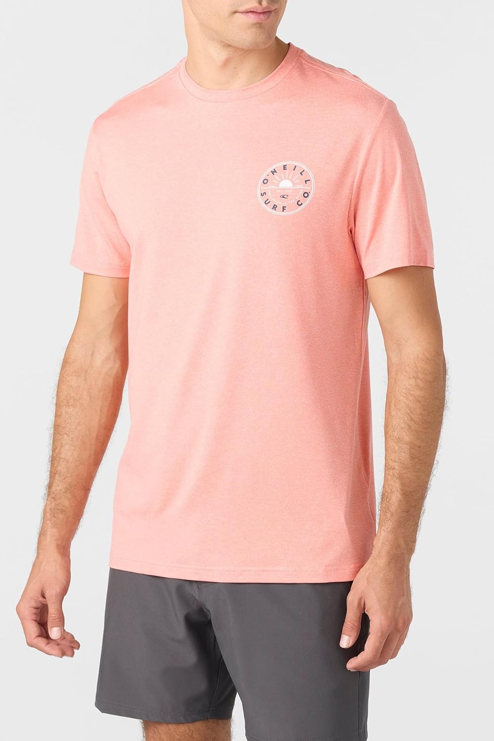 TRVLR UPF Beams Standard FIT TEE Heather Coral