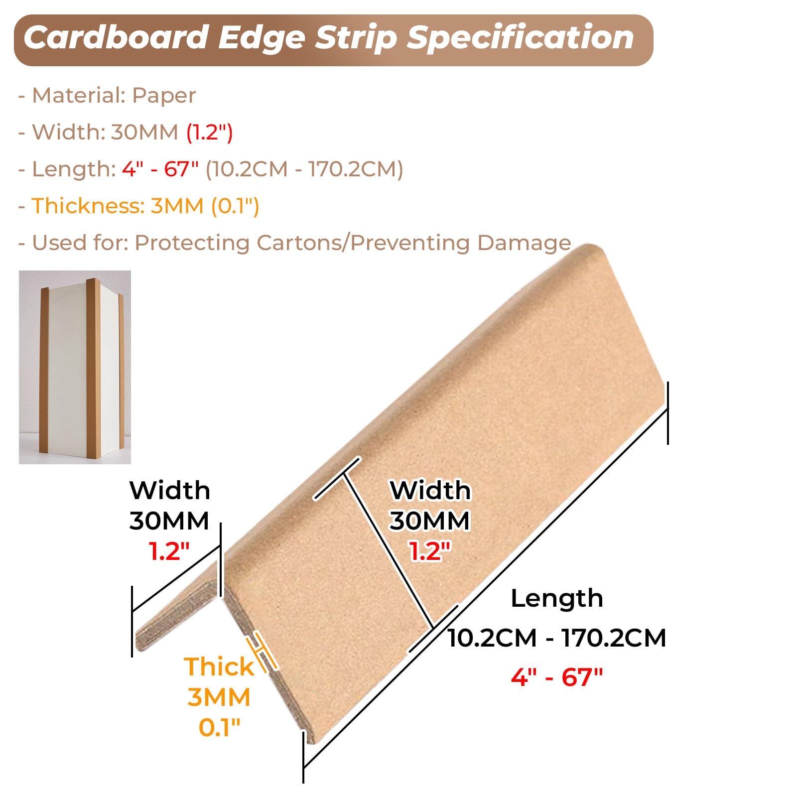 protection d'angle en carton 100/200 ensembles de protecteurs de palettes en carton pour coin de mur d'entrepôt, protecteur de bord en carton en forme de L L 10 40 90 140 CM, pare-chocs de protection