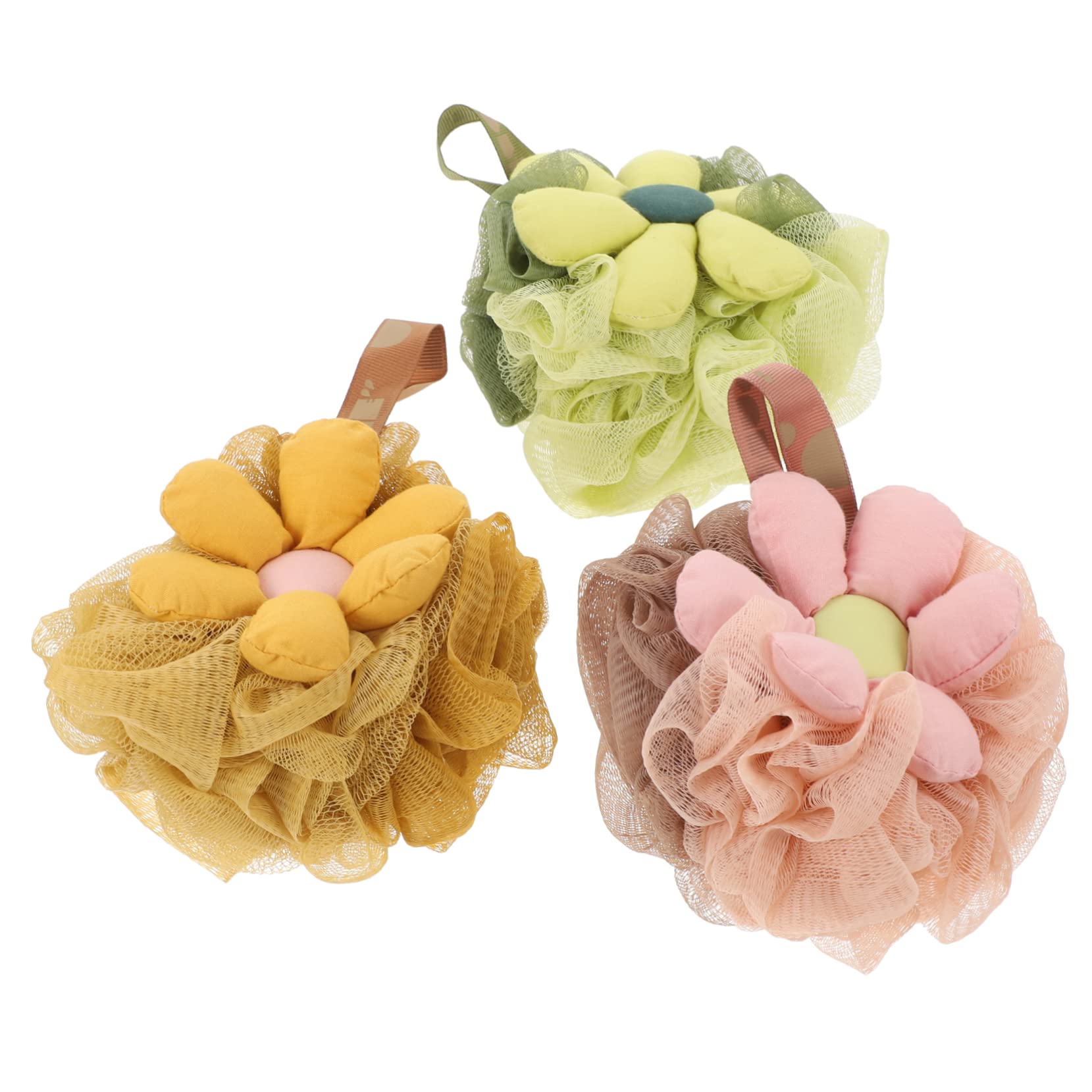 minkissy 6piezas Esponjas De Baño Para Esponjas Exfoliantes De Formato Flor Suaves y Efectivas Para Limpieza Agradable