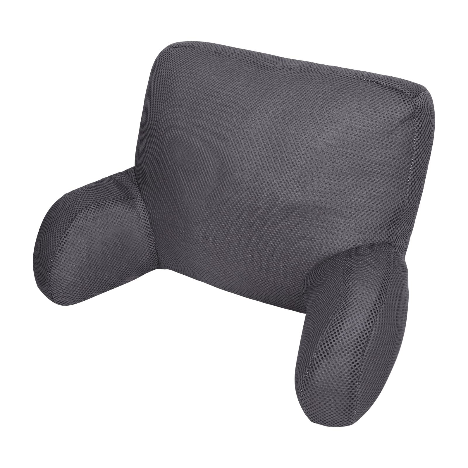 TINAYAUE Coussin Lombaire Bureau Oreiller de Lecture avec Bras Oreiller de Soutien du Dos en Coton Coussin de Dossier Coussin Support Lombaire Amovible pour Voiture Bureau Fauteuil