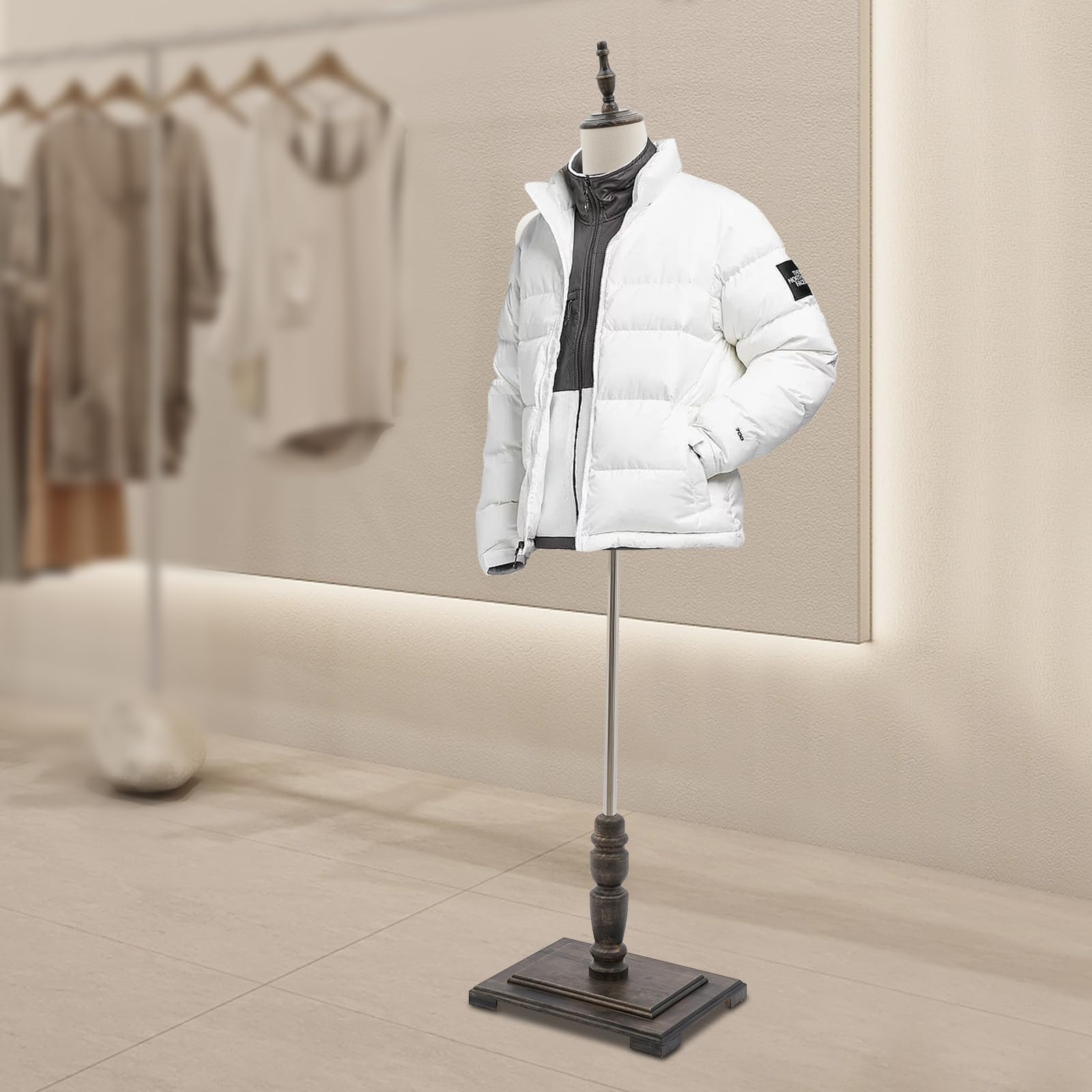 Modelo de maniquí masculino con soporte, modelo de media longitud, forma de maniquí para tienda de ropa, escaparate de 150-180 cm, con extraíble (lino grueso, 150-180 cm)