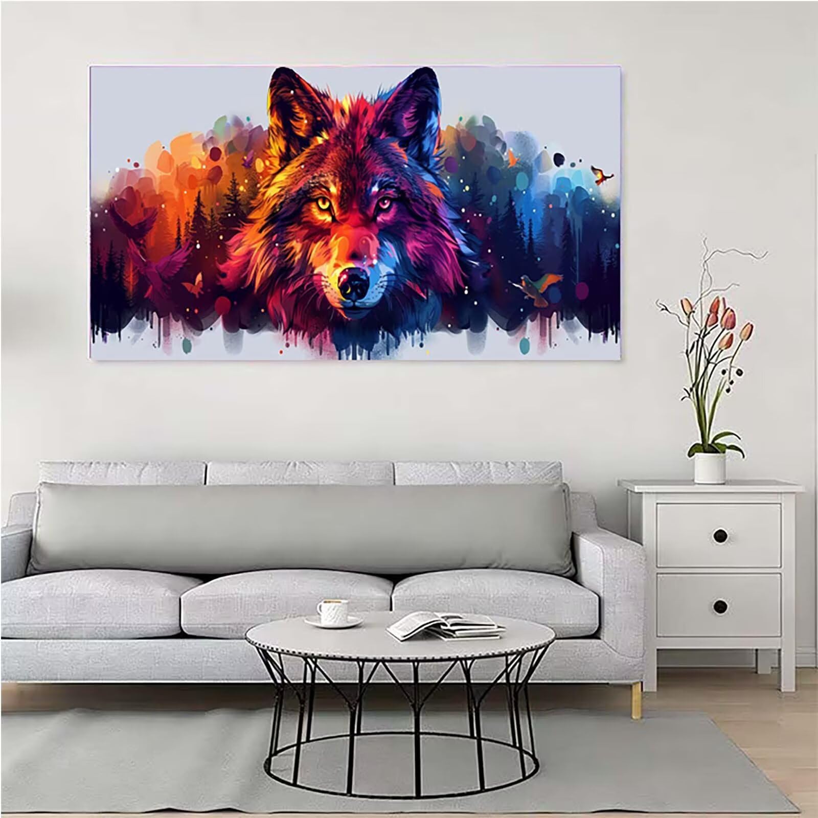 Wolf Diamond Painting Grandi Dimensioni 80x160cm, Diamond Painting 6-1029