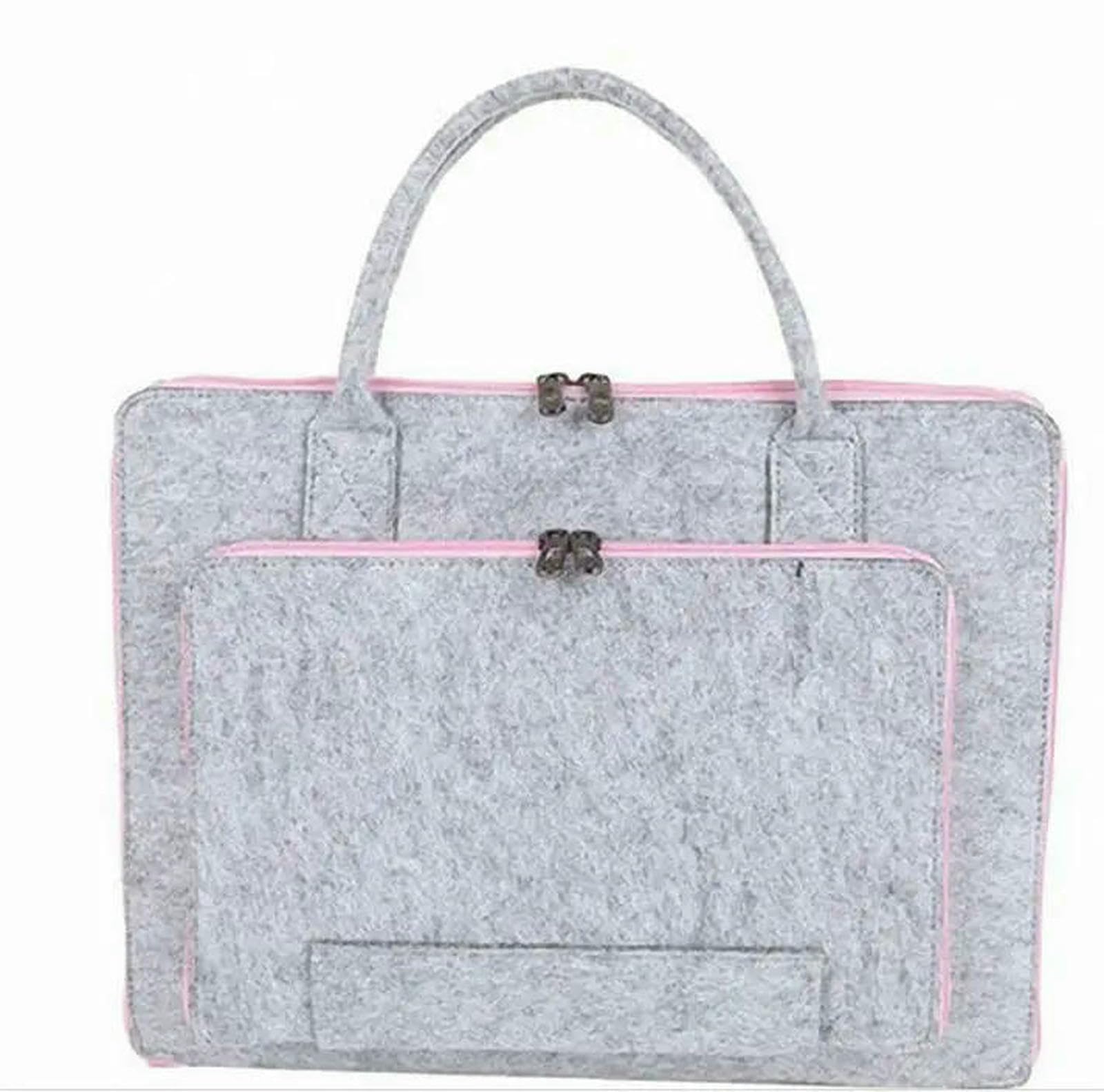 Borsa Porta pc Custodia Computer Donna per Laptop da 11 13 15,6 17 Pollici, in Feltro Portatile Trasporto con Maniglia