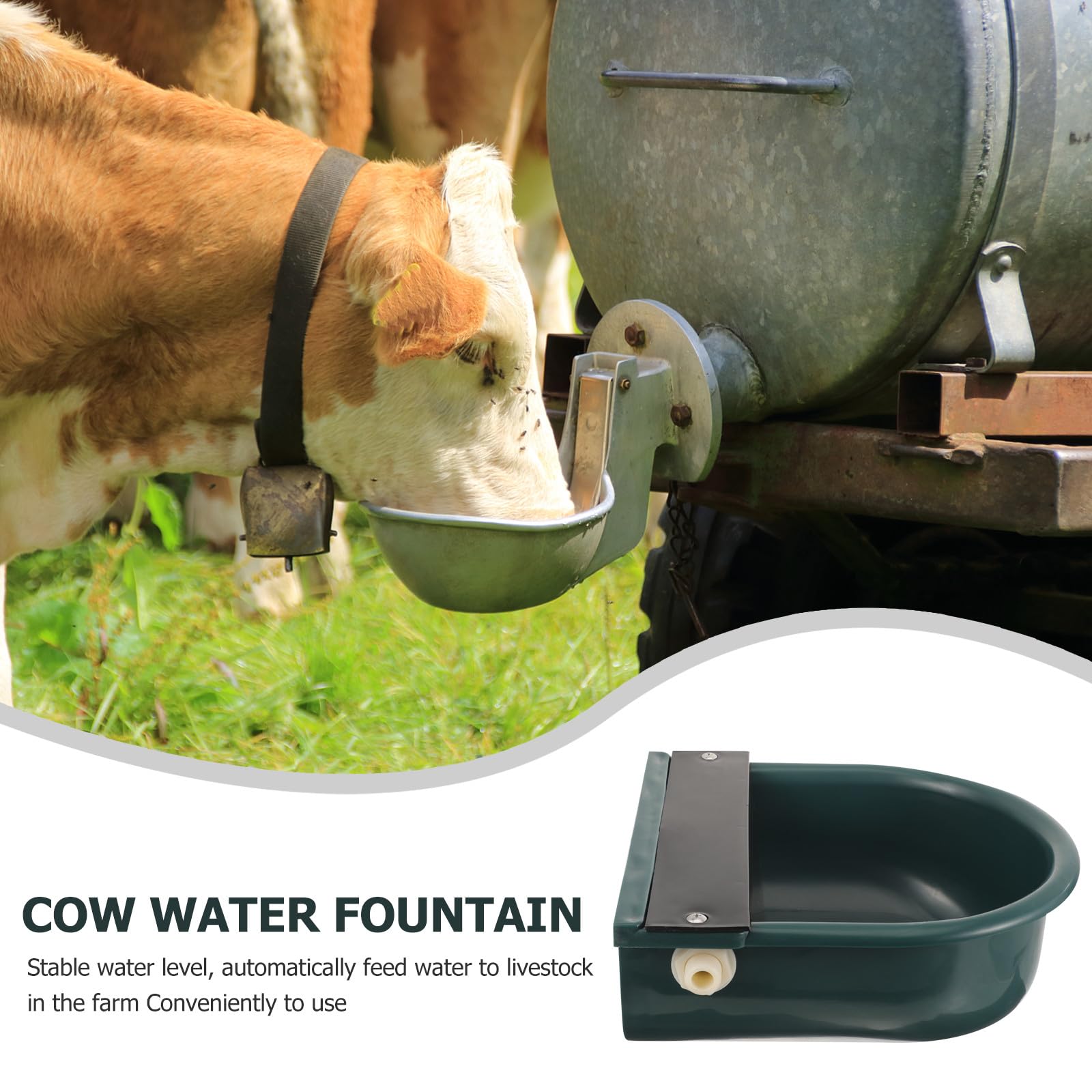 ULTECHNOVO Abbeveratoio Automatico per Bestiame in Plastica Livello D'acqua Costante senza Ruggine, Ciotola per Acqua Potabile per Uso in Fattoria Pecore e Altri Animali