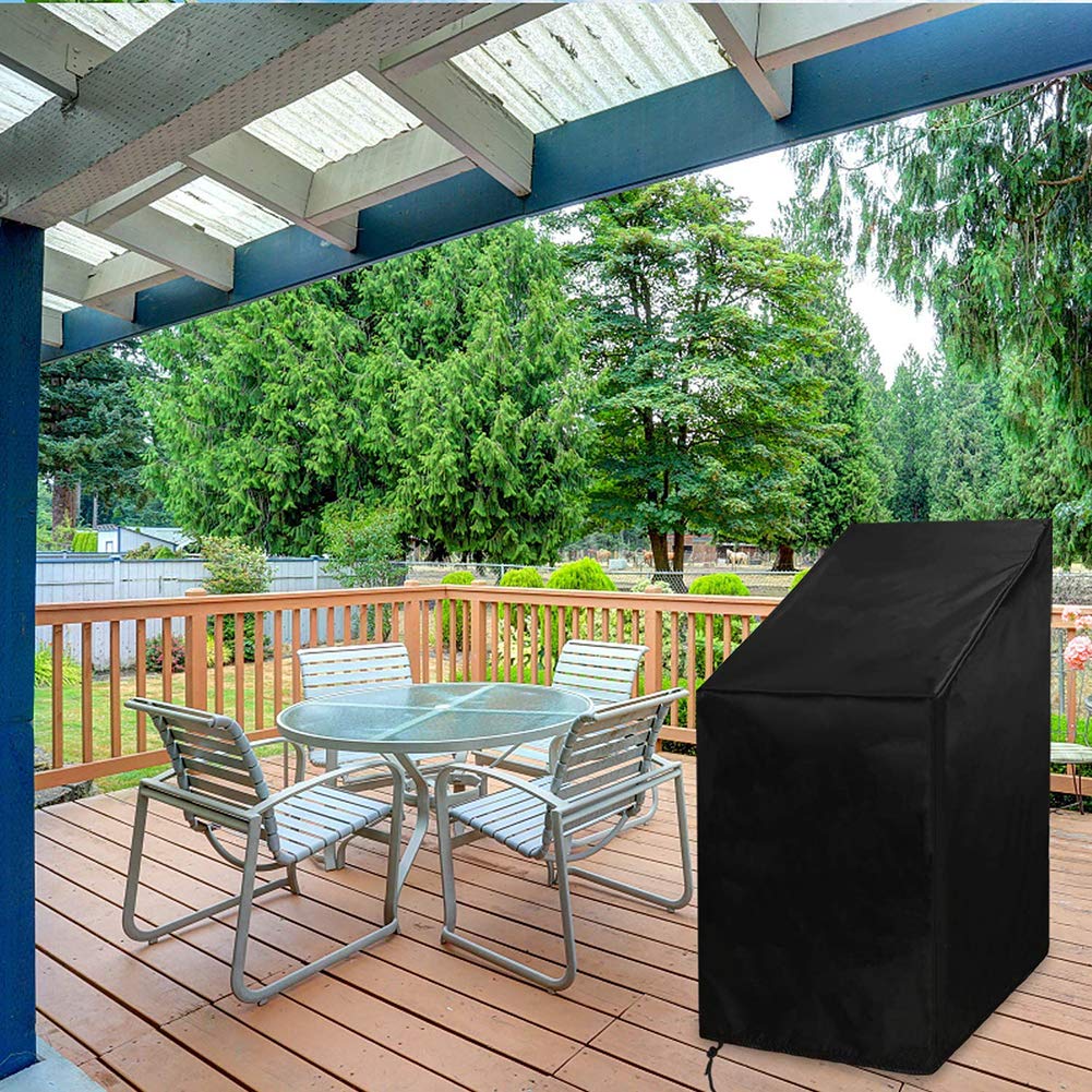 Housse De Protection Pour Chaises De Jardin Empilables De Jardin Et Balcon Impermeable 210d Oxford Resistant A Eau Protection Uv 65 65 120cm 96811191