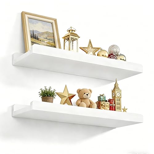 Love-KANKEI Floating Shelves Wall Mounted Set of 2, 17 Inch