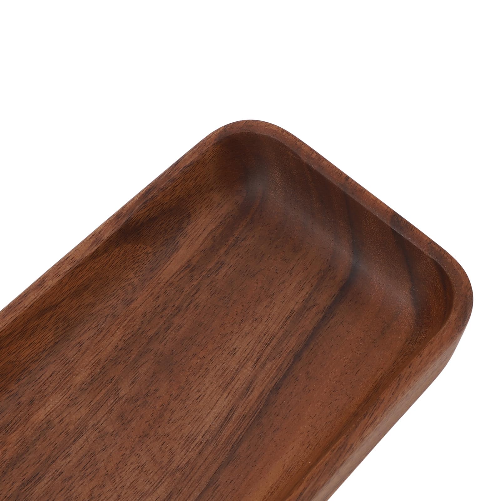 SIXRUN Cuenco para Servir de Madera, Ensaladera de Madera con Acabado Liso, Plato Ligero Multiusos para Servir Frutas para Ensaladas, Aperitivos, Uso en Casa, Picnic, Fiesta (Rectángulo)