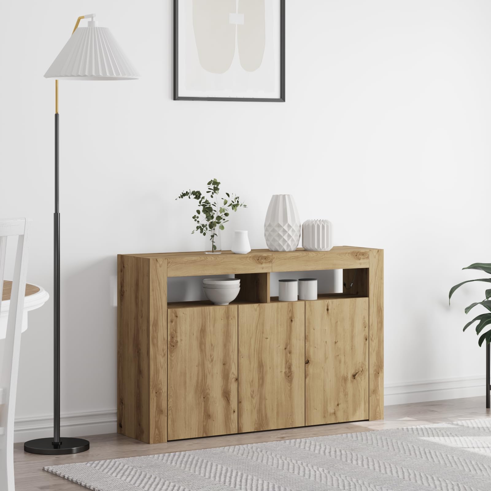 Kredens rękodzieło dąb inżynierowie drewno szafka do salonu biura 116 x 30 x 75 cm