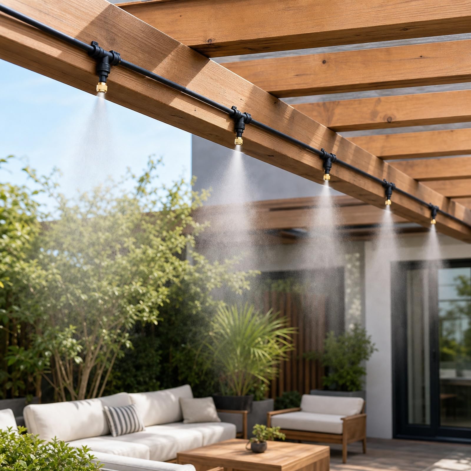 System Irrigazione Automatica,Sprinkler Irrigazione System,Kit Irrigazione Goccia Giardino,Leak-Proof And Rust-Proof,Prevent Leakage,Suitable for Patios And Potted Plants